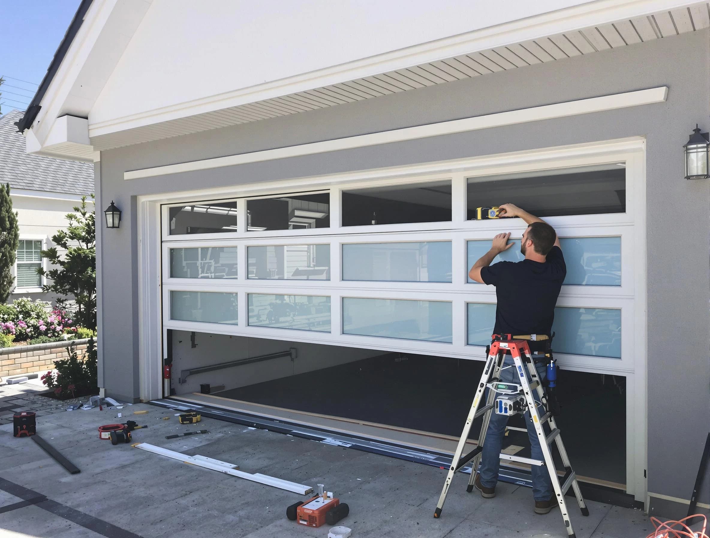 Colonial Beach Garage Door Repair team performing garage door replacement in Colonial Beach